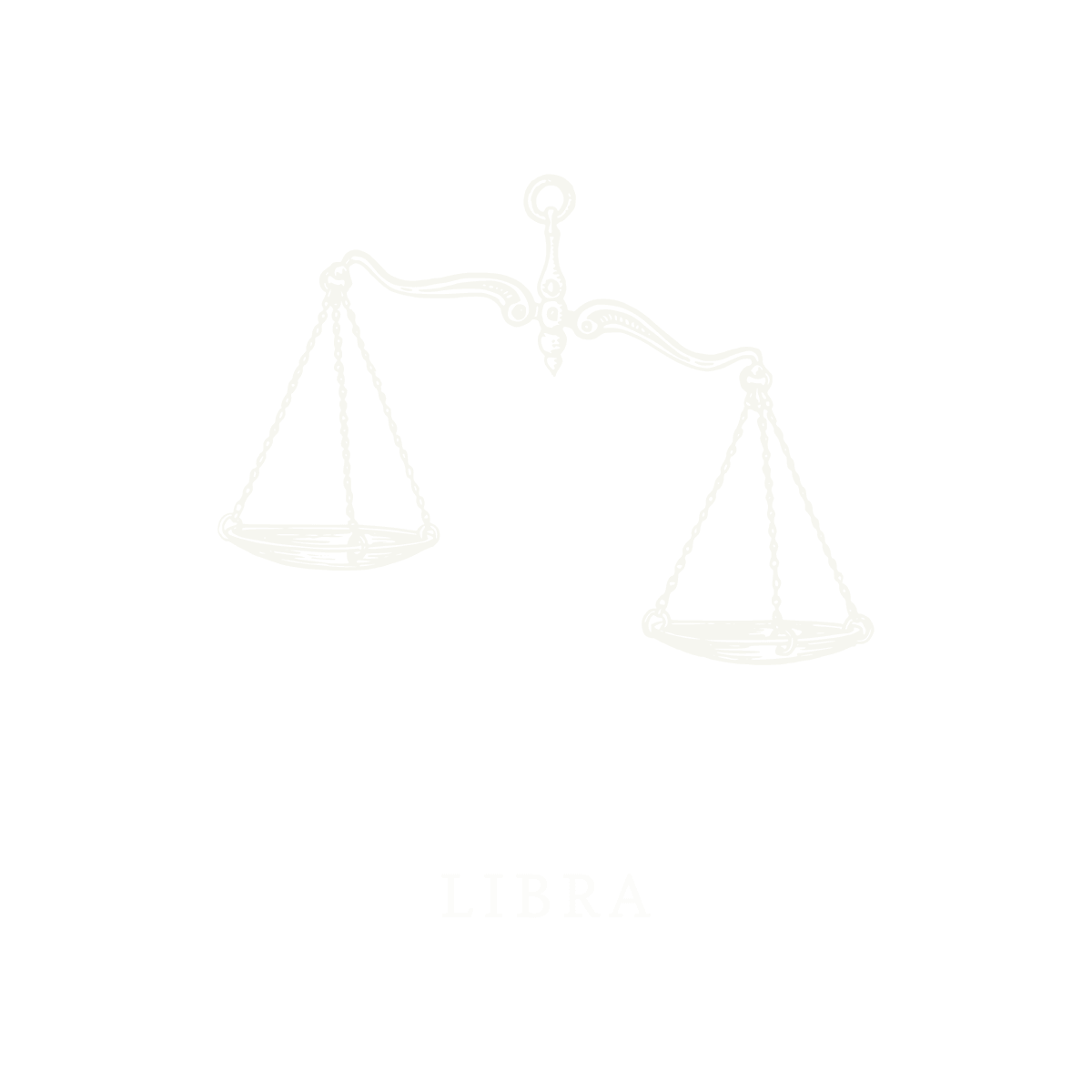 Símbolo do signo de Libra, ilustração em linework